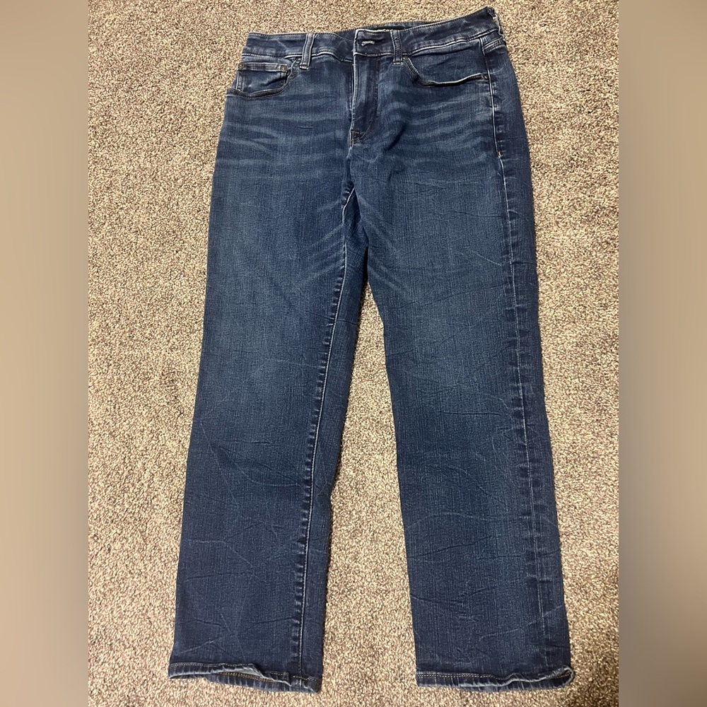 Express Dark Blue Men's Straight Jeans